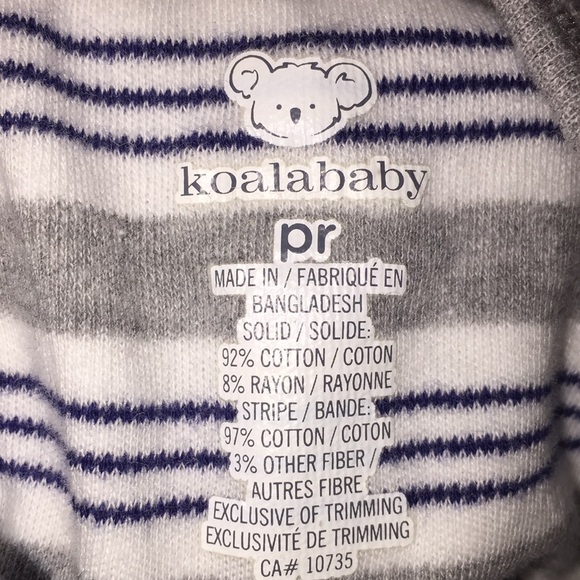 Koala Baby Preemie Infant Boys Footed Sleeper "Tough Guy" Zebra Motif Premature - Picture 3 of 7